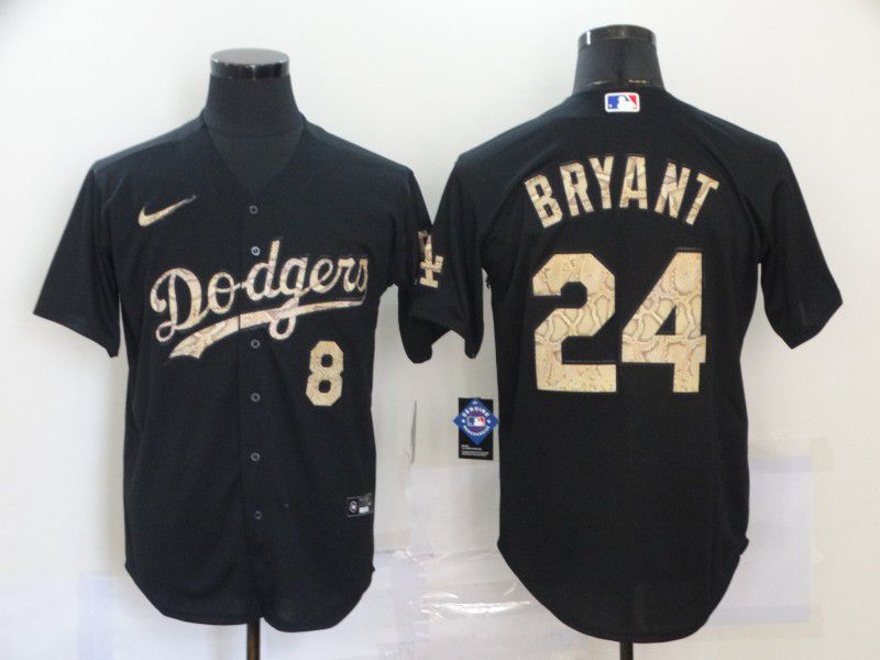 Men Los Angeles Dodgers #24 Bryant Black Nike Game MLB Jerseys->los angeles dodgers->MLB Jersey